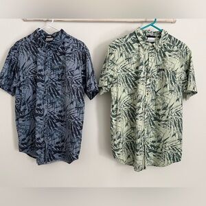 Columbia men’s short sleeve floral button down LOT OF 2
